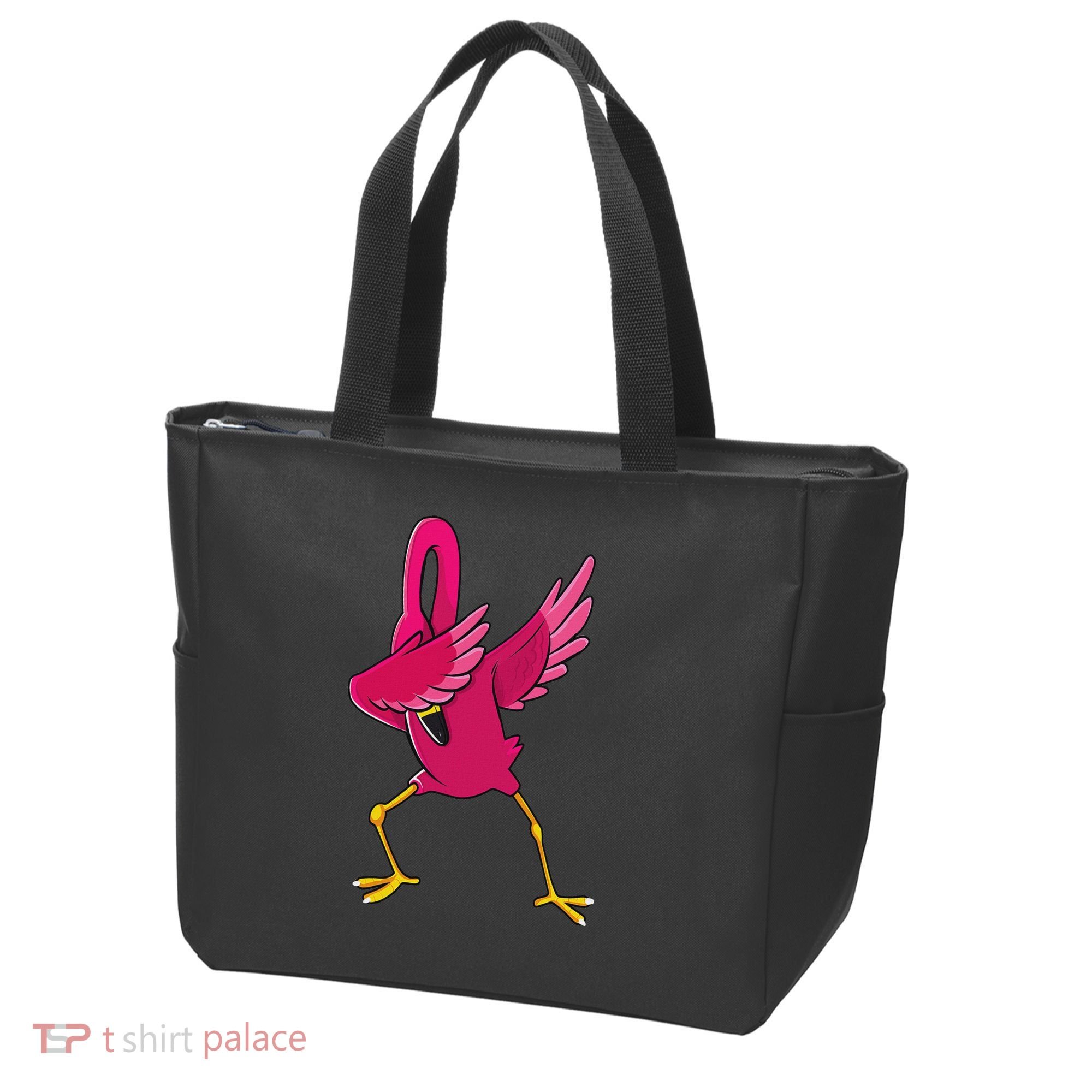 Dabbing Flamingo Tropical Animal Lover Women Tote Bag