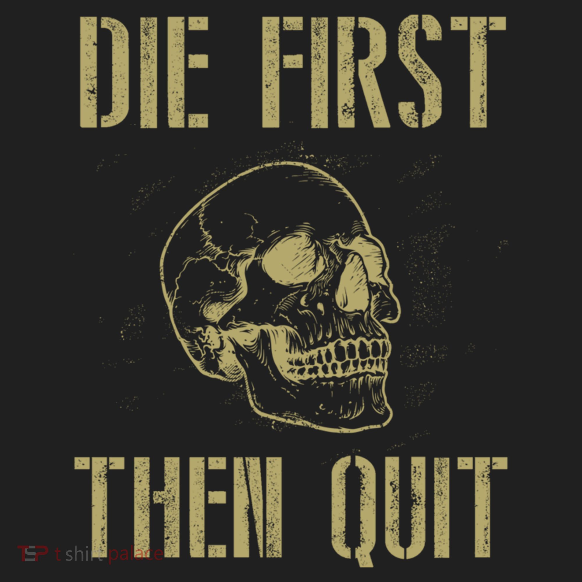 Die First Then Quit Skull Proud Military Veteran Army Gift Golf Towel