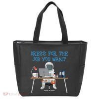 Dress For The Job You Want Funny Astronaut Tote Bag thumb 0