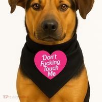 Don't Fucking Touch Me USA-Made Doggie Bandana thumb 1