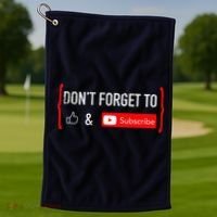 DonT Forget To Like And Subscribe Video Content Creator Golf Towel thumb 1