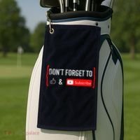 DonT Forget To Like And Subscribe Video Content Creator Golf Towel thumb 2
