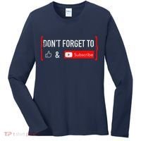 DonT Forget To Like And Subscribe Video Content Creator Women's Long Sleeve Shirt thumb 0