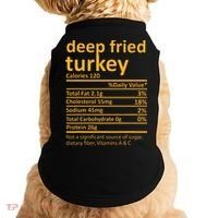 Deep Fried Turkey Nutrition Thanksgiving Food Facts Xmas Doggie Tank thumb 0