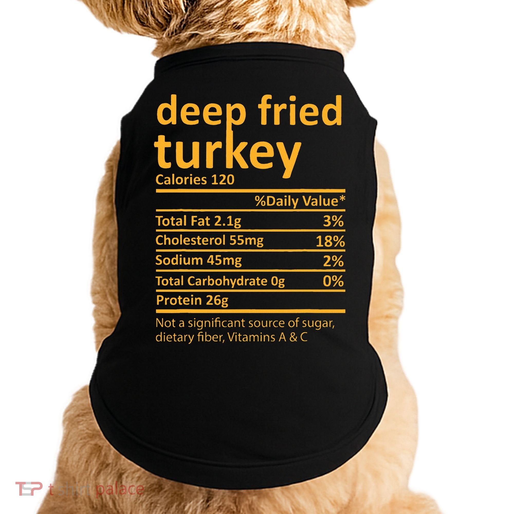 Deep Fried Turkey Nutrition Thanksgiving Food Facts Xmas Doggie Tank