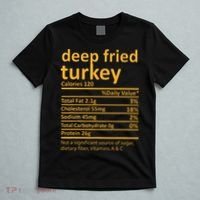 Deep Fried Turkey Nutrition Thanksgiving Food Facts Xmas T-Shirt thumb 5