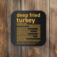 Deep Fried Turkey Nutrition Thanksgiving Food Facts Xmas Coaster thumb 0