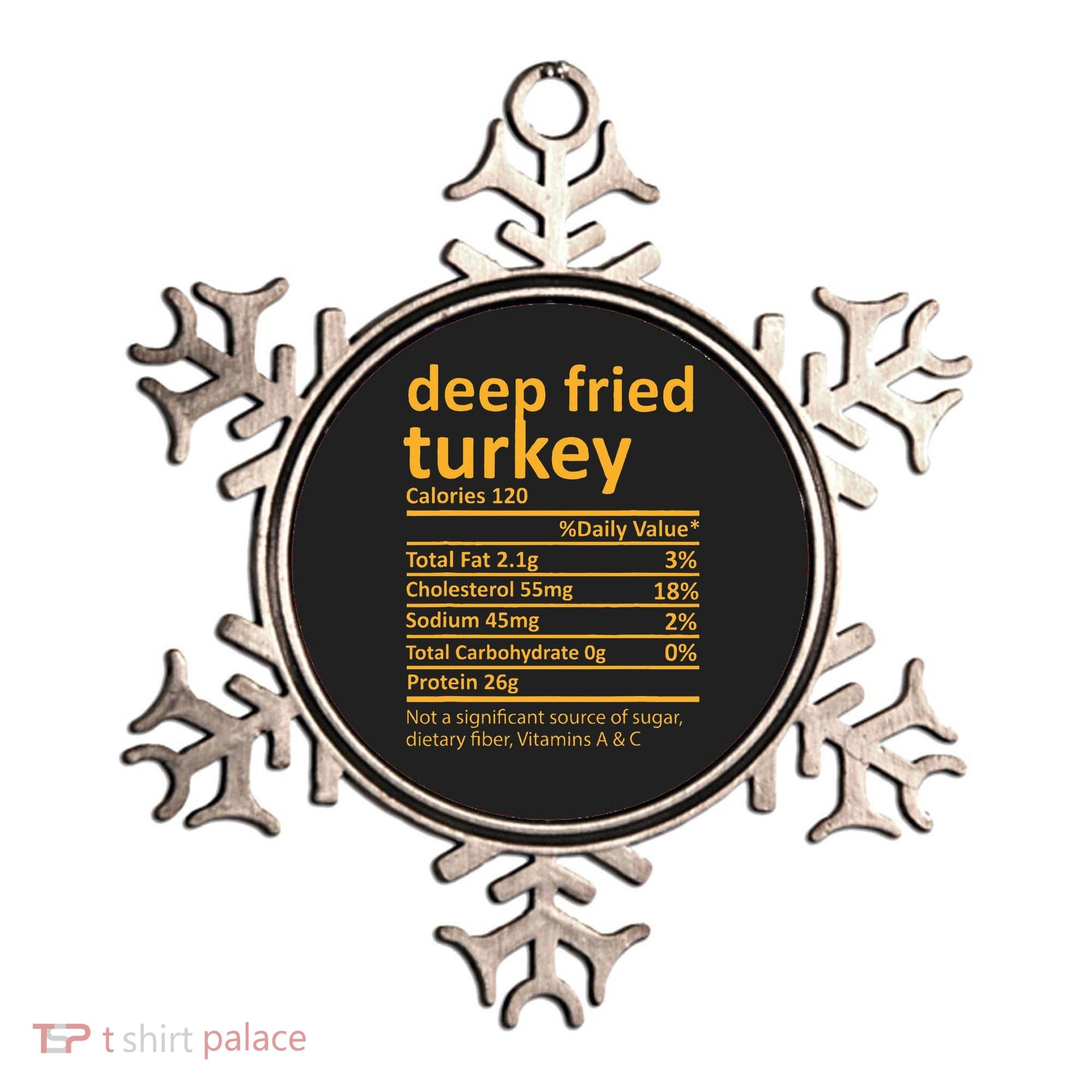 Deep Fried Turkey Nutrition Thanksgiving Food Facts Xmas Ornament