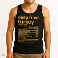 Deep Fried Turkey Nutrition Thanksgiving Food Facts Xmas Tank Top thumb 3