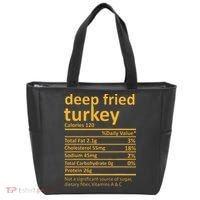 Deep Fried Turkey Nutrition Thanksgiving Food Facts Xmas Tote Bag thumb 0