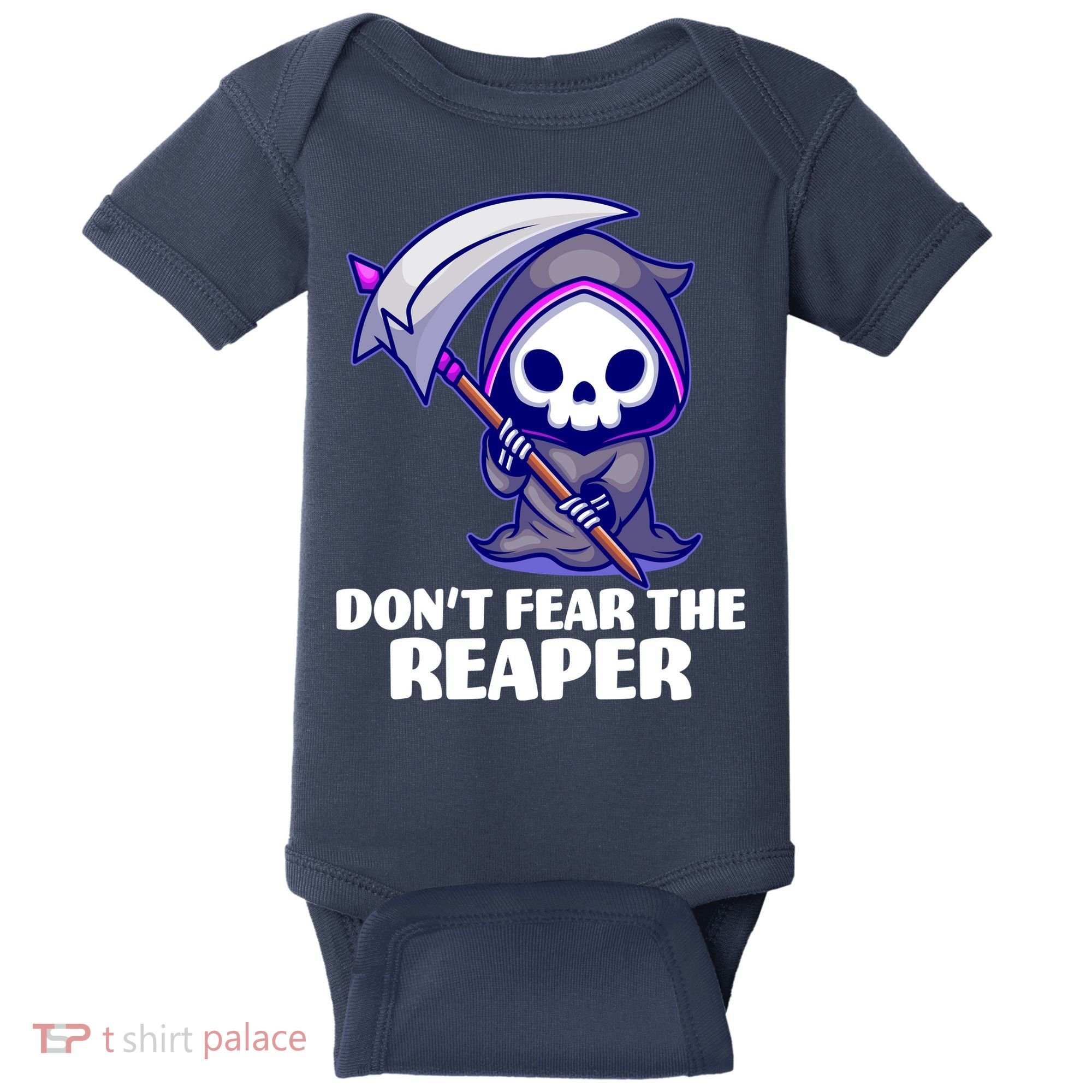 Don't Fear The Reaper Cute Chibi Reaper Baby Bodysuit