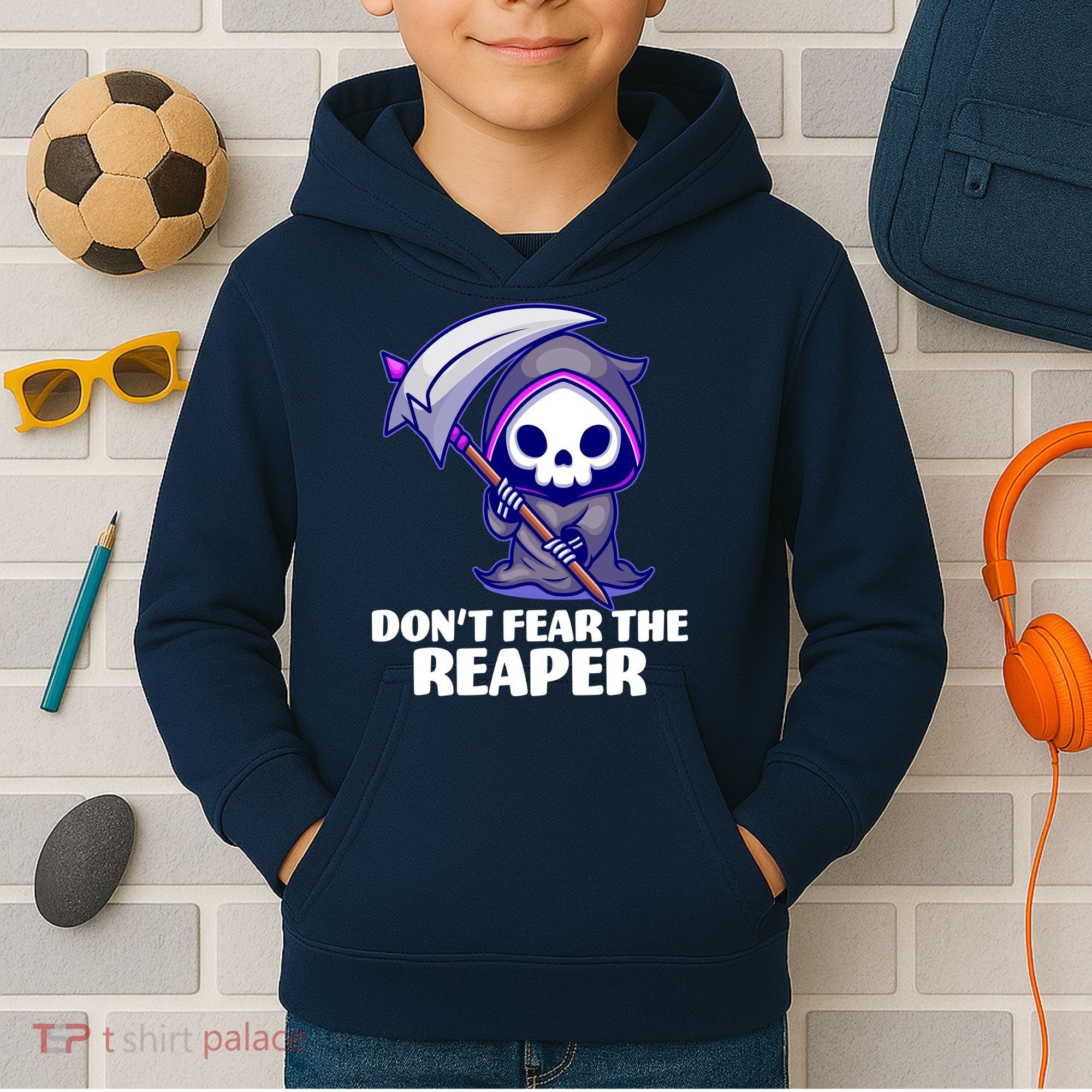 Don't Fear The Reaper Cute Chibi Reaper Kids Hoodie