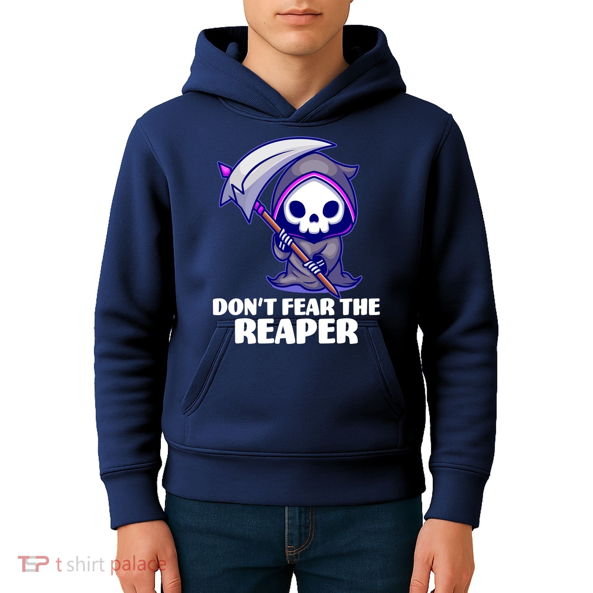 Don't Fear The Reaper Cute Chibi Reaper Kids Hoodie