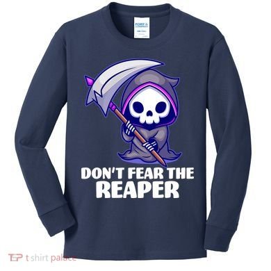 Don't Fear The Reaper Cute Chibi Reaper Kids Long Sleeve Shirt