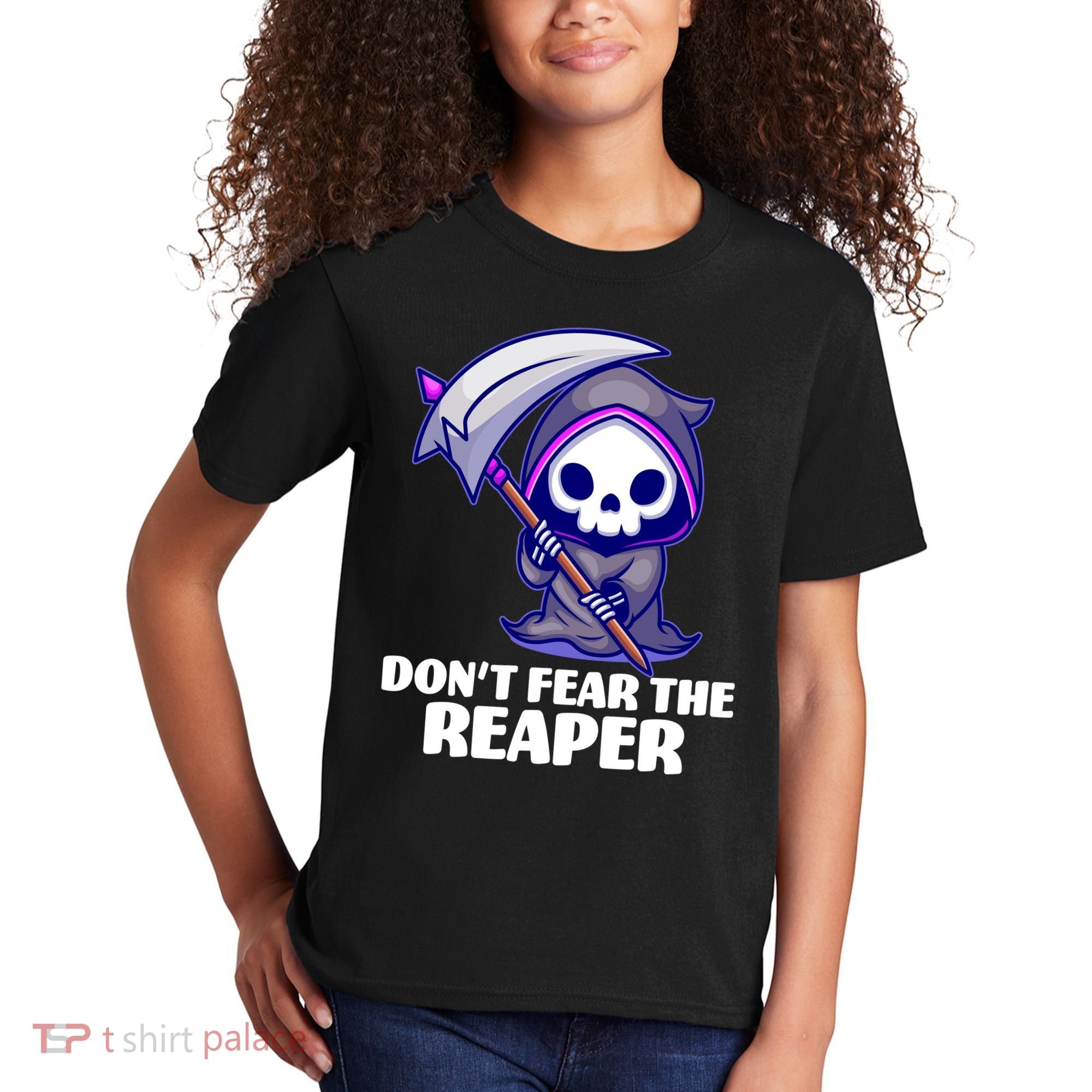 Don't Fear The Reaper Cute Chibi Reaper Kids T-Shirt