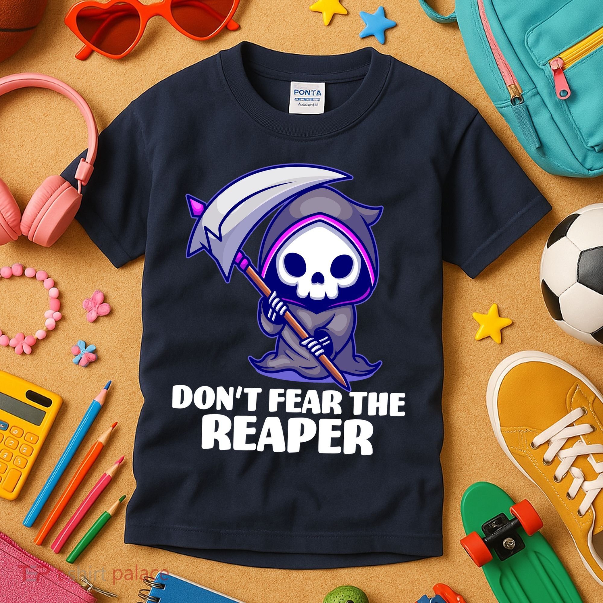 Don't Fear The Reaper Cute Chibi Reaper Kids T-Shirt