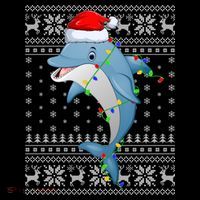 Dolphin Fish Ugly Xmas Sweater Style Santa Dolphin Christmas Meaningful Gift Coffee Mug thumb 5