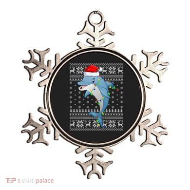 Dolphin Fish Ugly Xmas Sweater Style Santa Dolphin Christmas Meaningful Gift Ornament