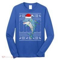 Dolphin Fish Ugly Xmas Sweater Style Santa Dolphin Christmas Meaningful Gift Long Sleeve Shirt thumb 0