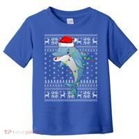 Dolphin Fish Ugly Xmas Sweater Style Santa Dolphin Christmas Meaningful Gift Toddler T-Shirt thumb 0