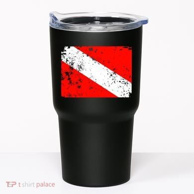 Dive Flag Vintage Worn Scuba Diving Tumbler