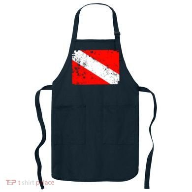 Dive Flag Vintage Worn Scuba Diving Apron