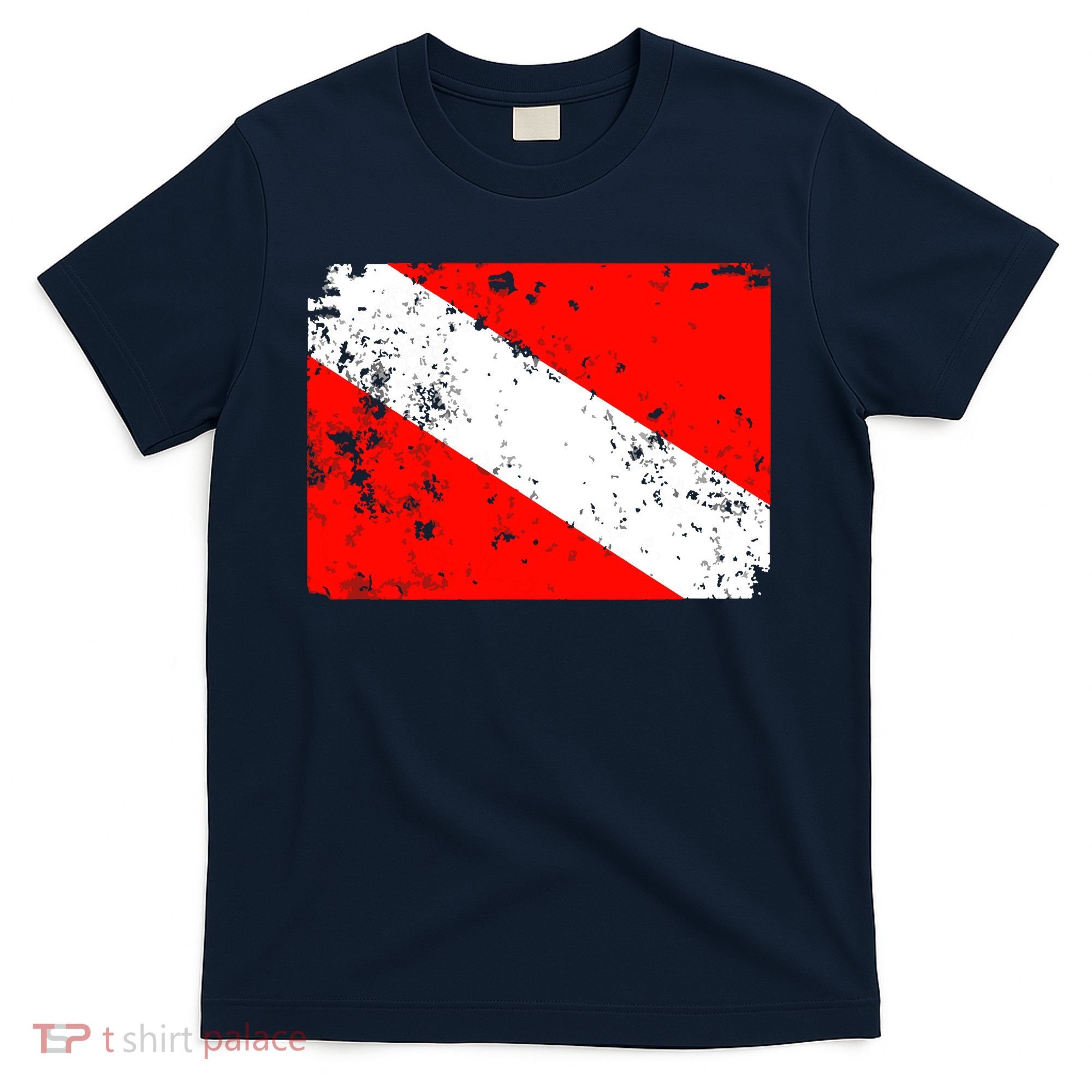 Dive Flag Vintage Worn Scuba Diving T-Shirt