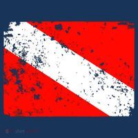 Dive Flag Vintage Worn Scuba Diving T-Shirt thumb 7