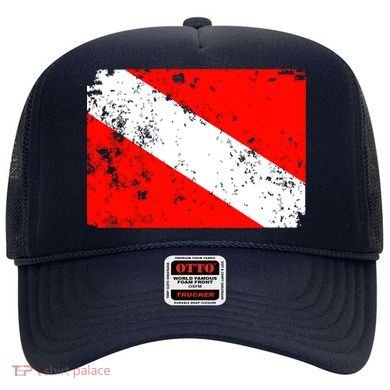 Dive Flag Vintage Worn Scuba Diving Hat