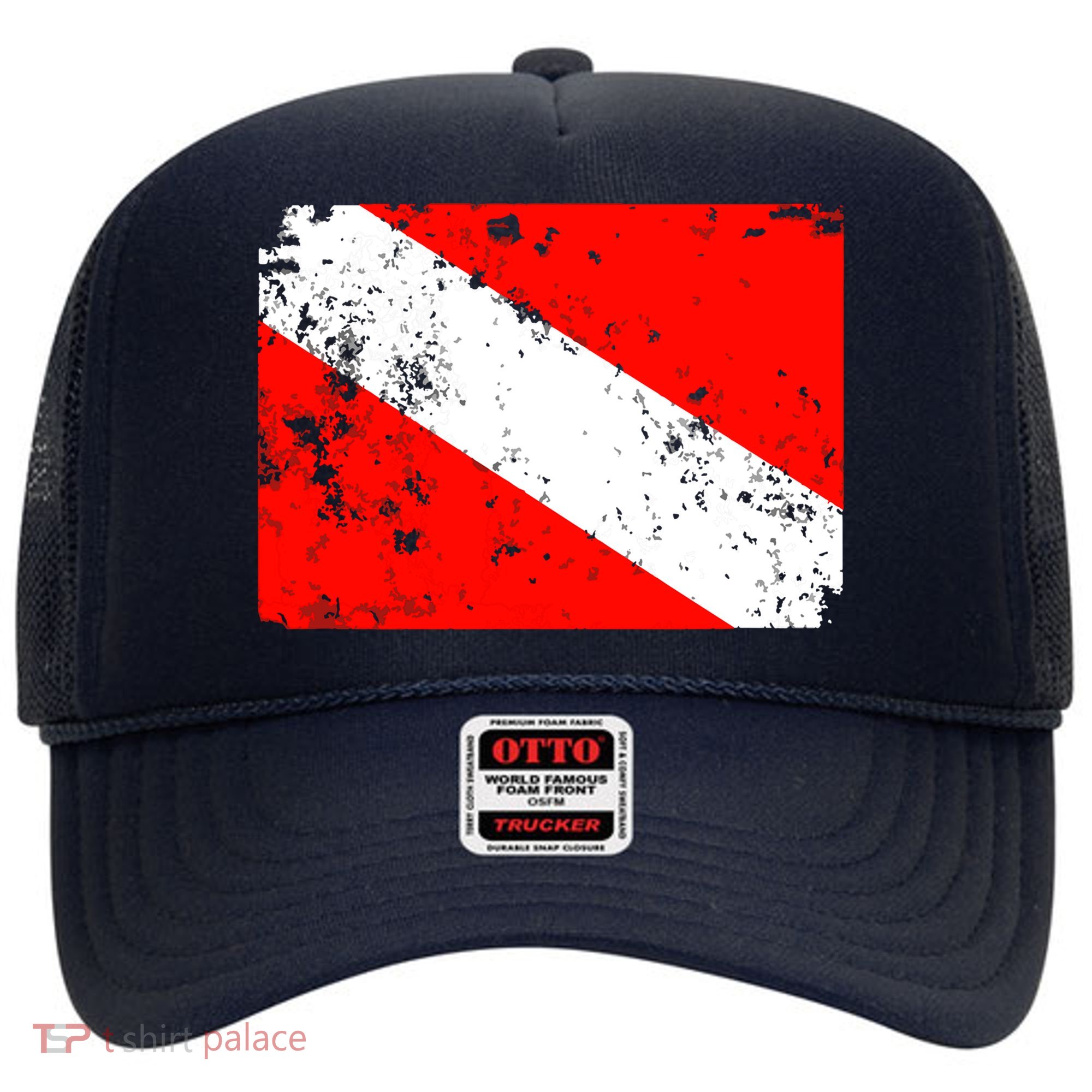 Dive Flag Vintage Worn Scuba Diving Hat