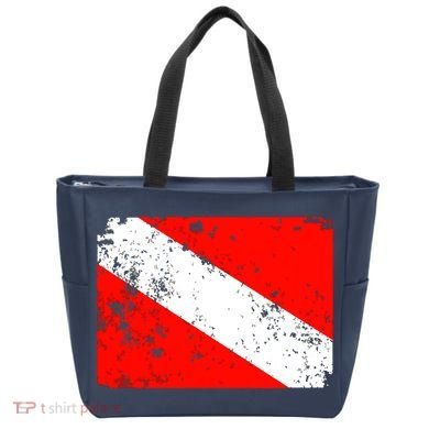 Dive Flag Vintage Worn Scuba Diving Tote Bag