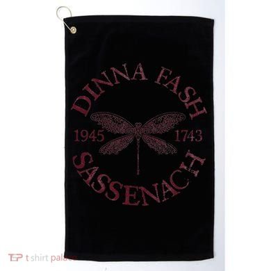 Dinna Fash Vintage Red Emblem Scottish Gift Golf Towel