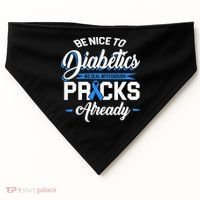 Diabetes Funny We Deal With Enough Pricks Already USA-Made Doggie Bandana thumb 0