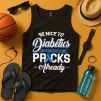 Diabetes Funny We Deal With Enough Pricks Already Tank Top thumb 4