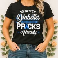 Diabetes Funny We Deal With Enough Pricks Already Women's T-Shirt thumb 2