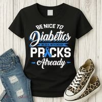 Diabetes Funny We Deal With Enough Pricks Already Women's T-Shirt thumb 3