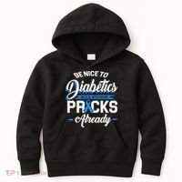 Diabetes Funny We Deal With Enough Pricks Already Kids Hoodie thumb 0