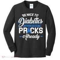 Diabetes Funny We Deal With Enough Pricks Already Kids Long Sleeve Shirt thumb 0