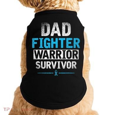 Dad Fighter Warrior Survivor Prostate Cancer Awareness Doggie Tank