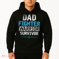 Dad Fighter Warrior Survivor Prostate Cancer Awareness Hoodie thumb 2