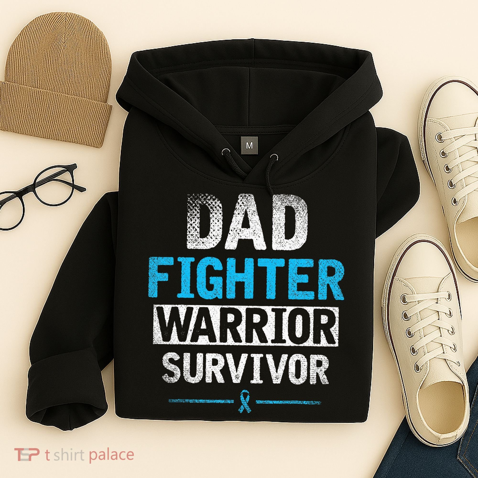 Dad Fighter Warrior Survivor Prostate Cancer Awareness Hoodie