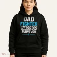 Dad Fighter Warrior Survivor Prostate Cancer Awareness Hoodie thumb 5
