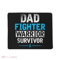 Dad Fighter Warrior Survivor Prostate Cancer Awareness Mousepad thumb 0