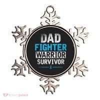 Dad Fighter Warrior Survivor Prostate Cancer Awareness Ornament thumb 0