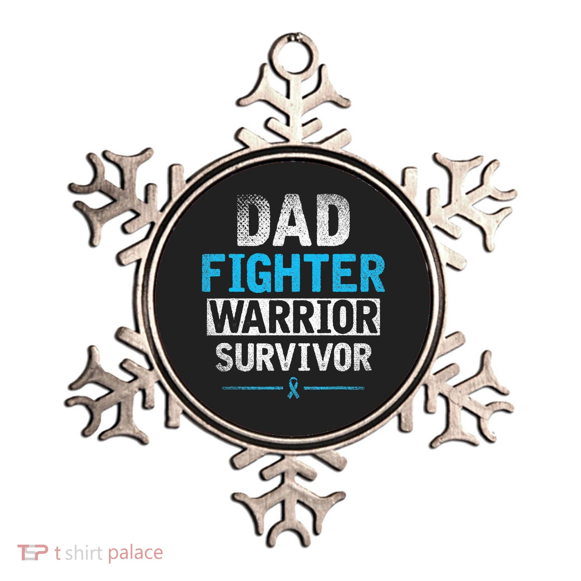 Dad Fighter Warrior Survivor Prostate Cancer Awareness Ornament