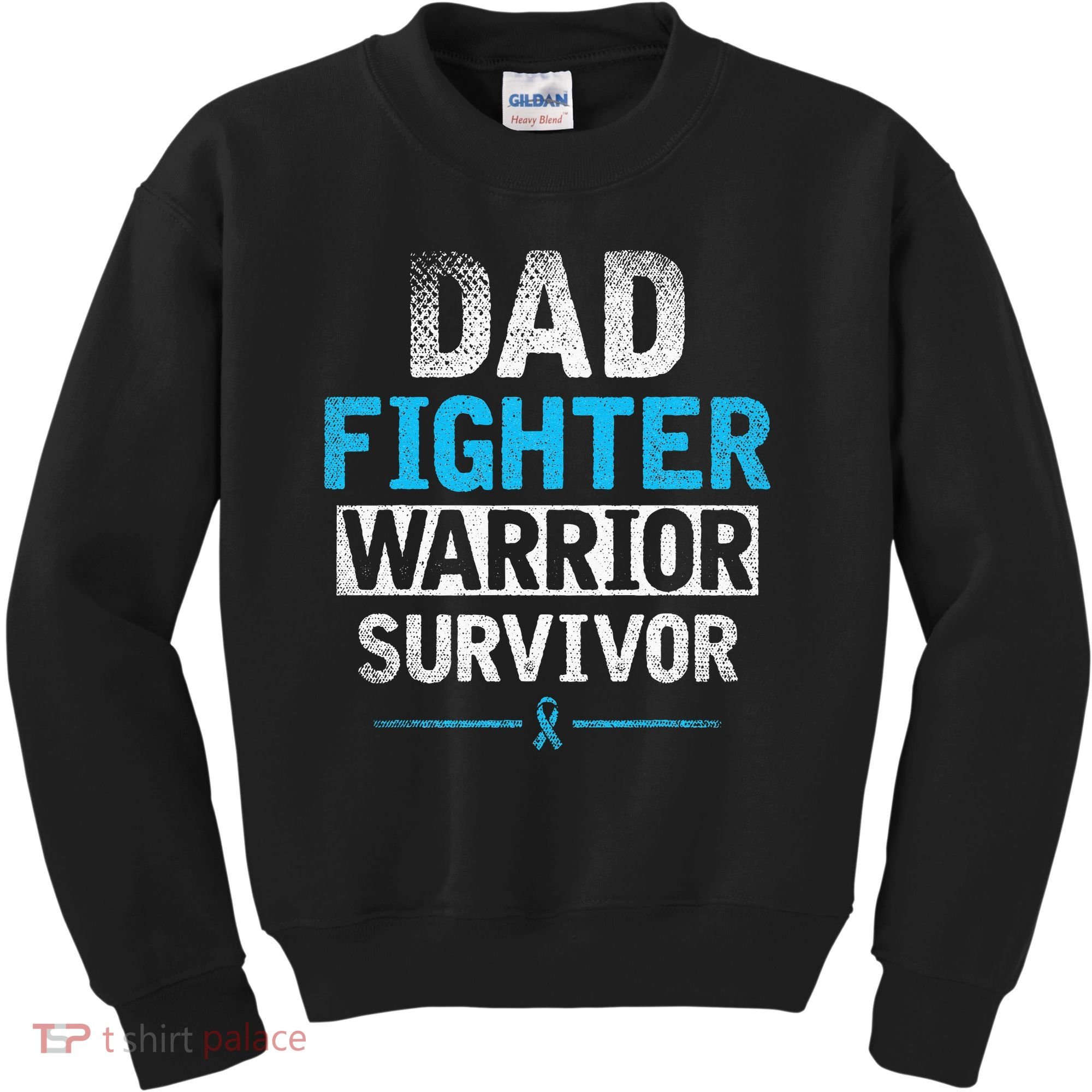 Dad Fighter Warrior Survivor Prostate Cancer Awareness Kids Sweatshirt