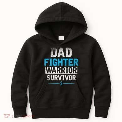 Dad Fighter Warrior Survivor Prostate Cancer Awareness Kids Hoodie