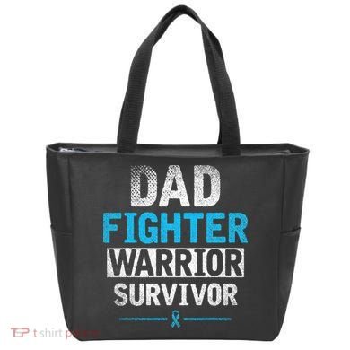 Dad Fighter Warrior Survivor Prostate Cancer Awareness Tote Bag