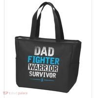 Dad Fighter Warrior Survivor Prostate Cancer Awareness Tote Bag thumb 3