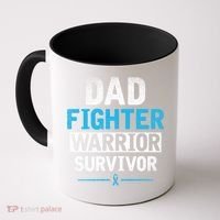 Dad Fighter Warrior Survivor Prostate Cancer Awareness Gift Coffee Mug thumb 0